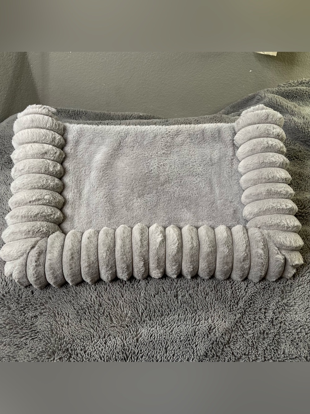 wooden cat window perch featuring an adjustable hook-on mounting Gray